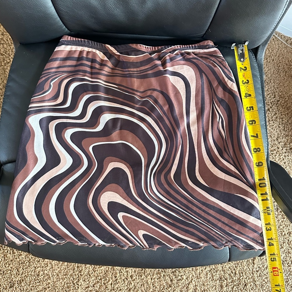Brown and Cream Pencil Skirt size 4